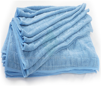 China Bulk OEM Blue microfiber cleaning cloths manufacturer Custom big Size Structure Microfibre Car Washing Towels Producer